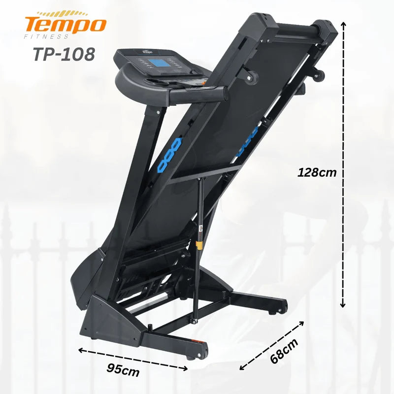 Tempo TP108 Treadmill – Space-Saving Home Treadmill