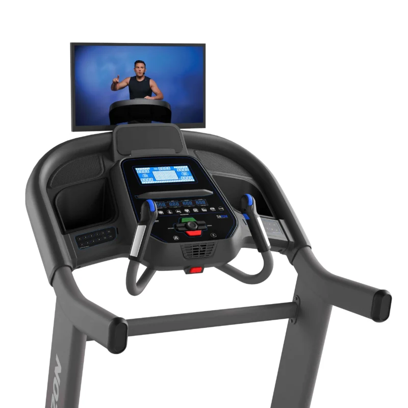 HZ23 7 4AT treadmill w IX display detail console lores 11zon scaled